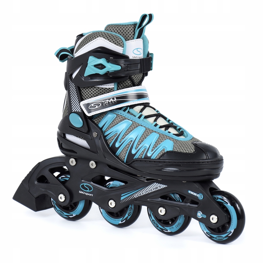 Rolki damskie Smj sport PW-150N fitness rekreacyjne turkus 76 mm ABEC-5 38