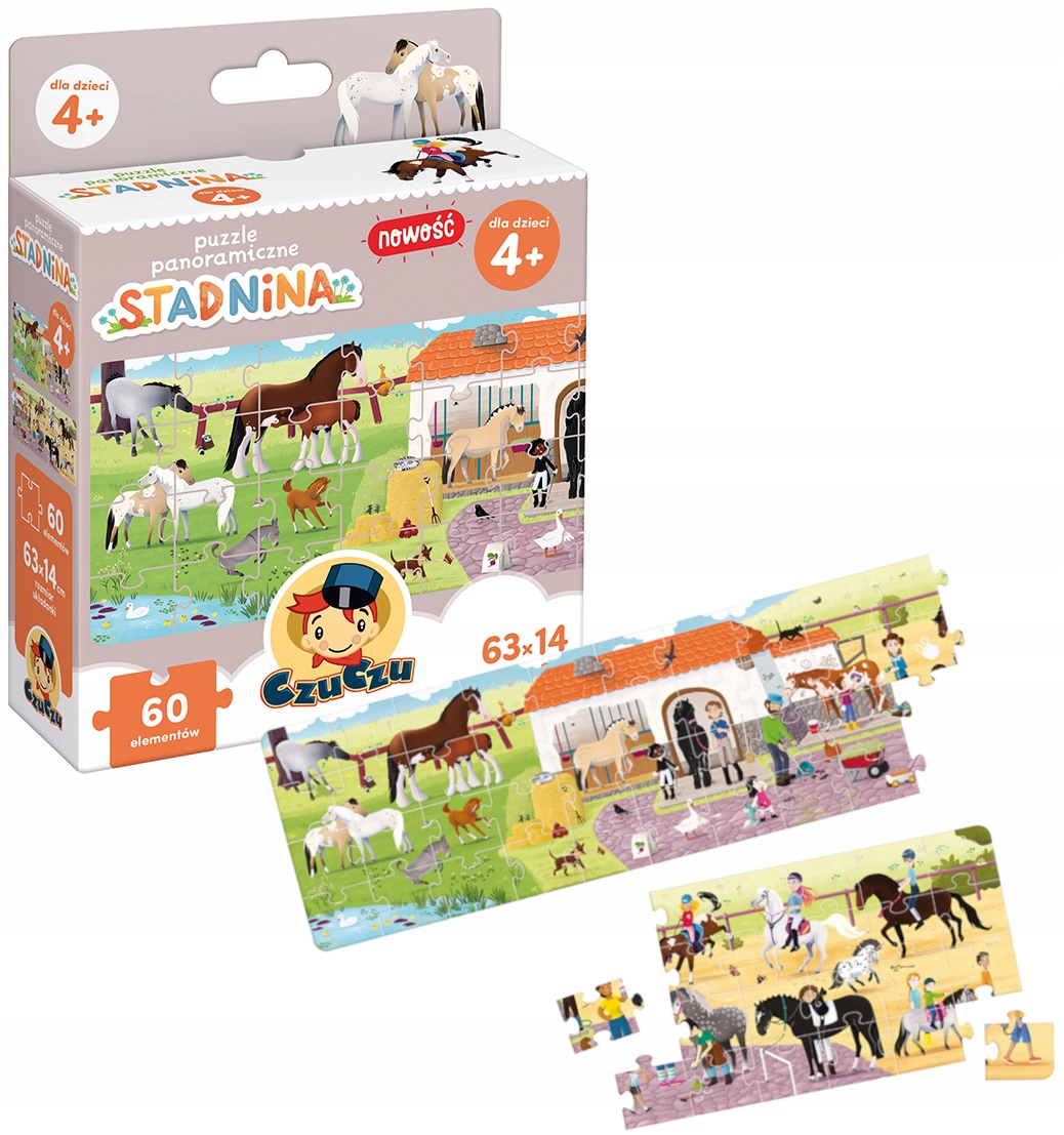 

Czuczu Puzzle Panoramiczne Stadnina 63x14cm +4