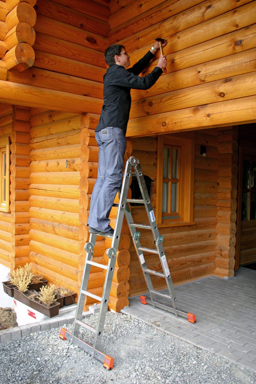 KRAUSE MultiMatic drabina przegubowa 4x3 + podest Wysokość robocza 4.4 m