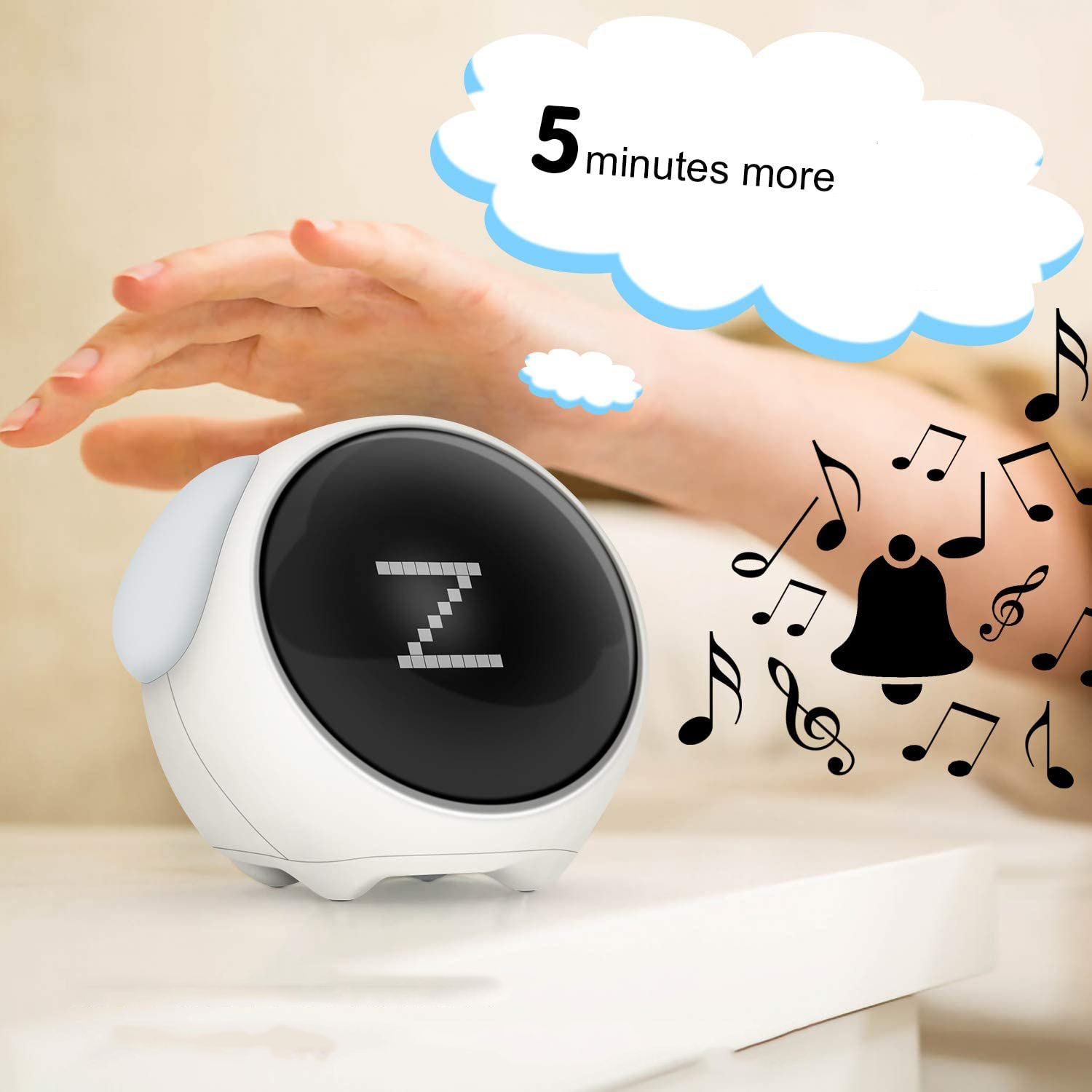 Zegar Budzik Dla Dzieci LED Interaktywny Emoji EAN (GTIN) 885034883832