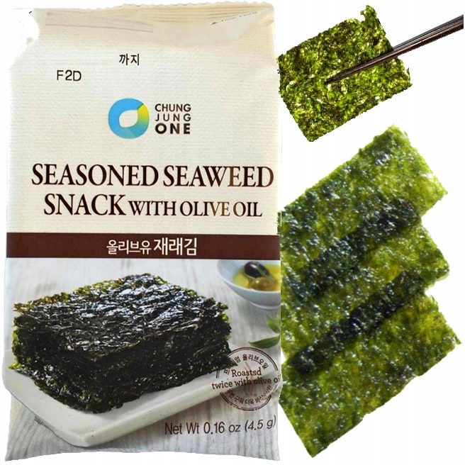 

Nori Snack Chrupiące Korea Wodorosty z Oliwą 4,5g
