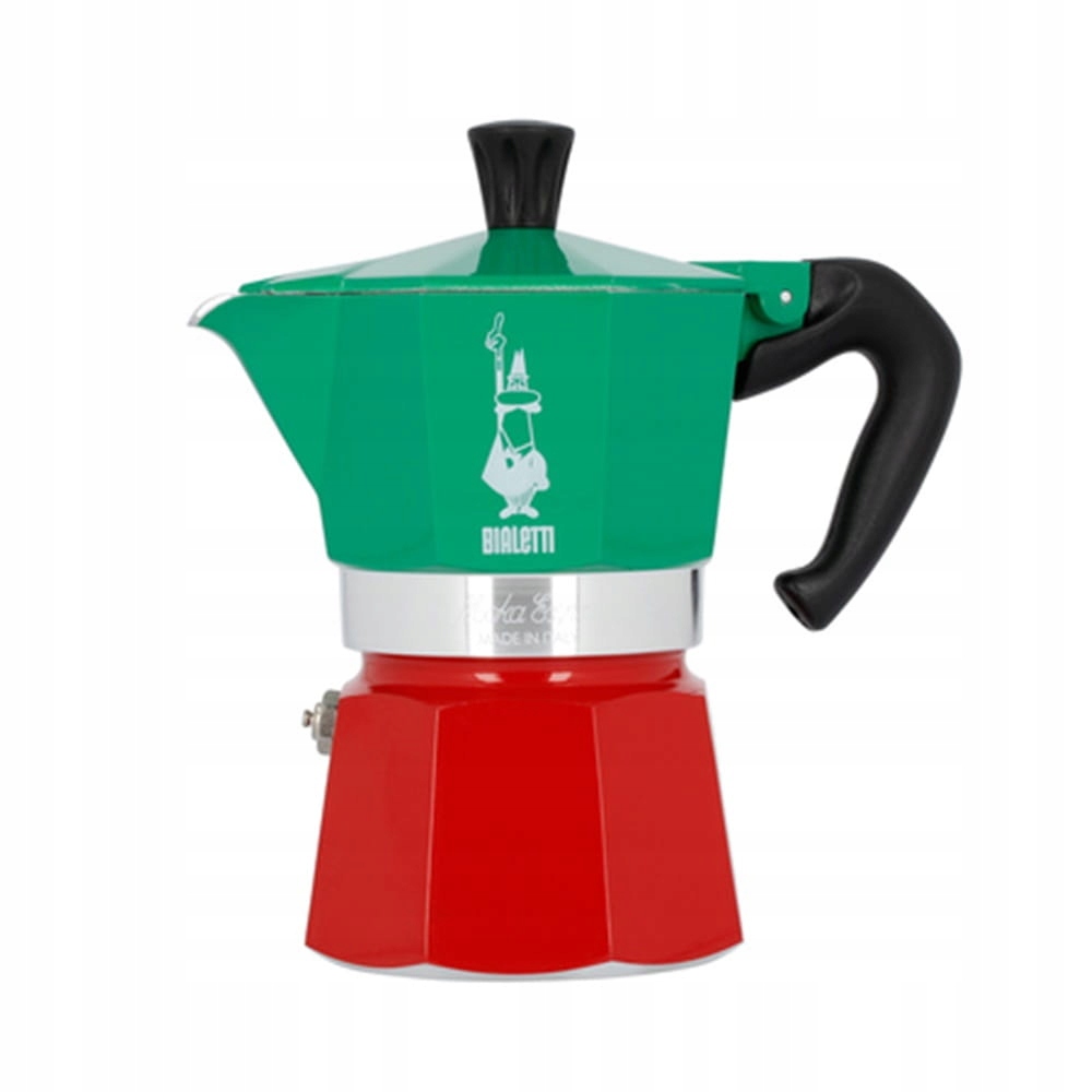 Kávovar Bialetti Moka Express Italia 3 tz červenozelený