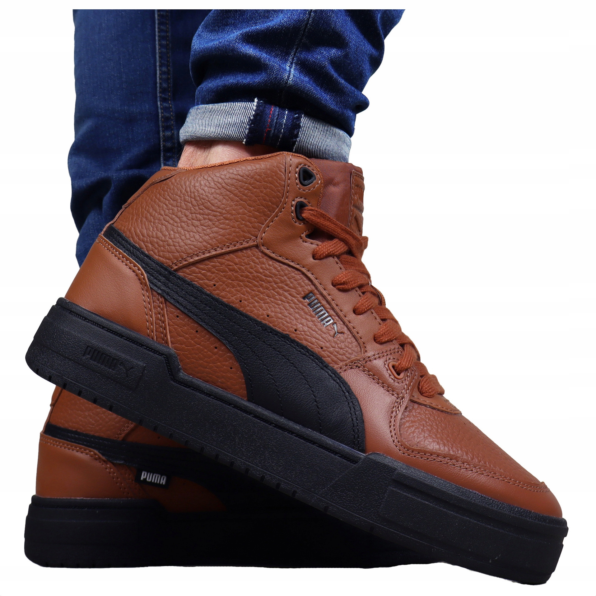 Puma Pánské Kožené boty Pohodlné sportovní Kožené vysoké tenisky