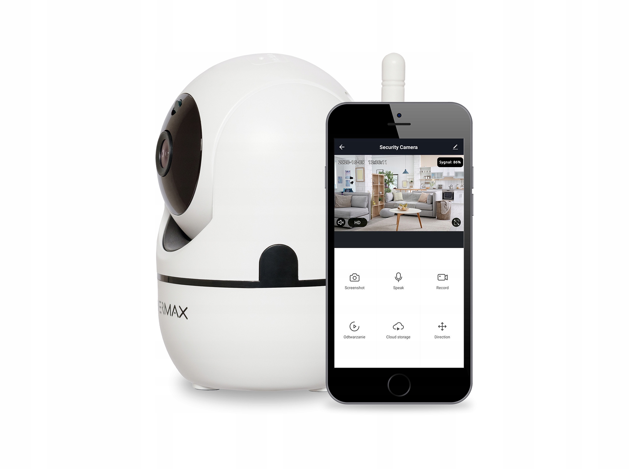 ROTARY IP WIFI Camera FullHD Wireless +SD Kameratetthetsklasse ingen