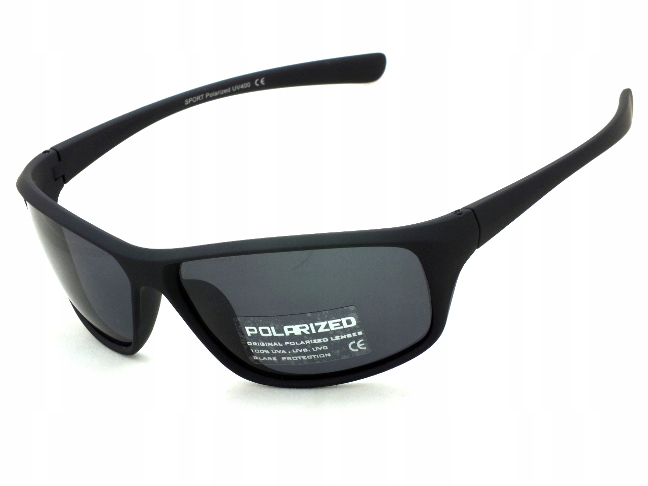 Okulary przeciwsłoneczne Polarized rowerowe damskie Czarne małe na rower