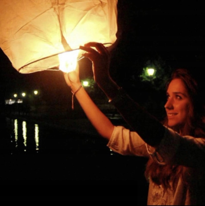 BIAŁY LAMPION ŚLUB WESELE SZCZĘŚCIA LATAJĄCY LAMPIONY DUŻY Kod producenta LAMP5TT-008