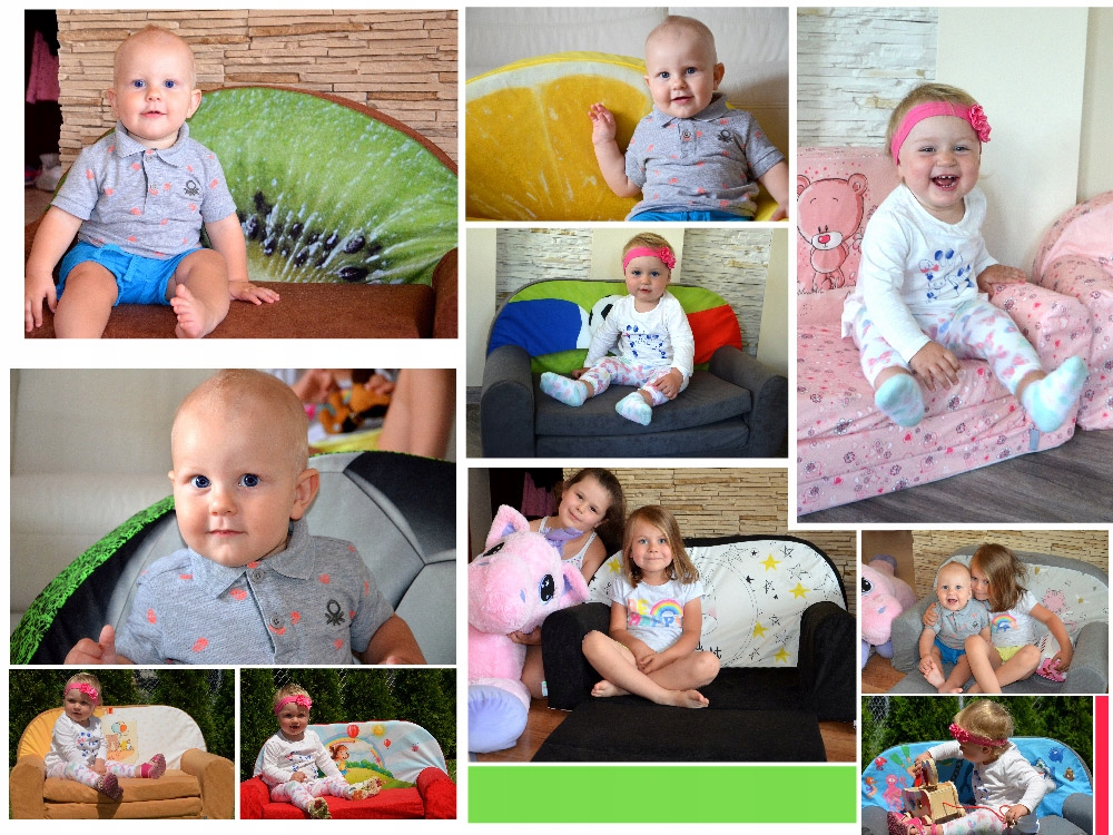 SOFA SOFKA DLA DZIECKA KANAPA PIANKOWA MATERAC BEZPIECZNA PODUSZKA PREZENT Rodzaj sofa