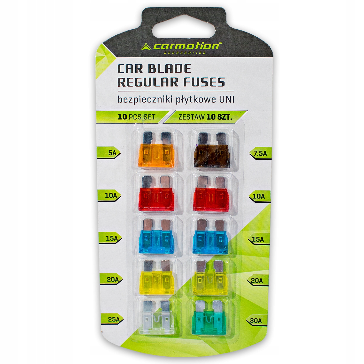 BEZPIECZNIKI PŁYTKOWE CARMOTION UNI, 10 PS 58395