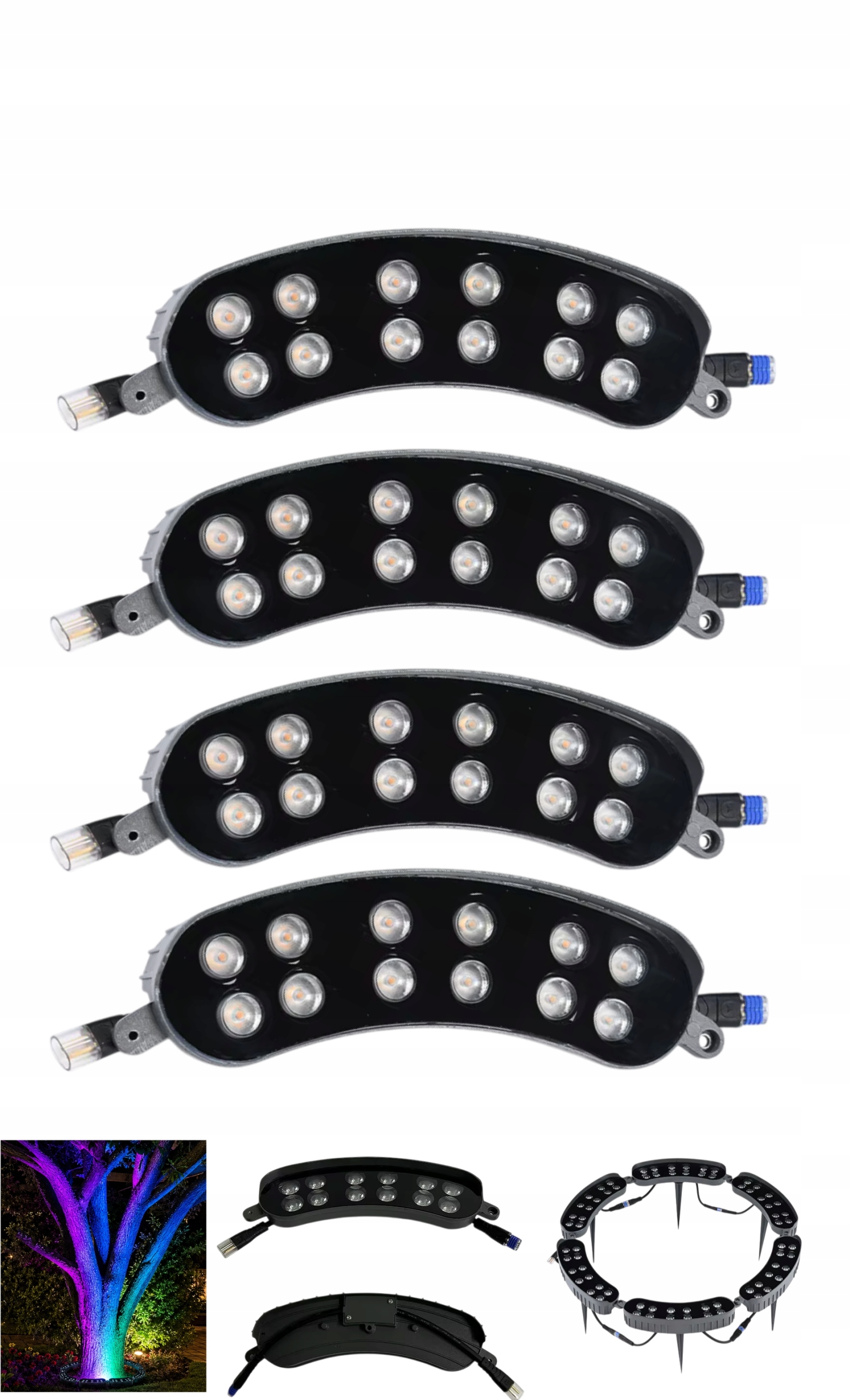 Modulárna Led lampa s podsvietením pre stromy 12W 230V IP65 Rgb 4ks