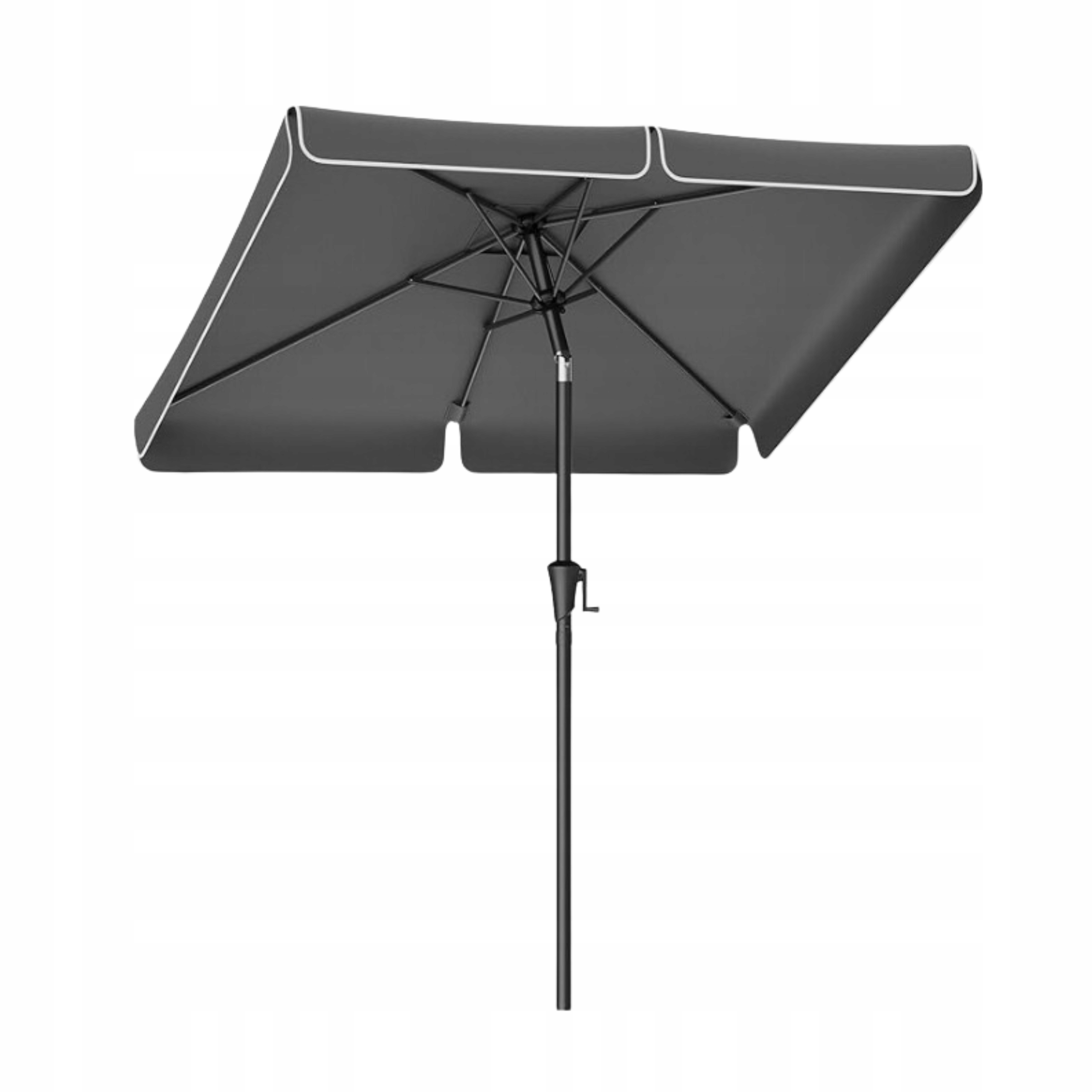 Balkónový dáždnik 200 x 150 cm Obdĺžnikový, sivý, UV50+ Songmics