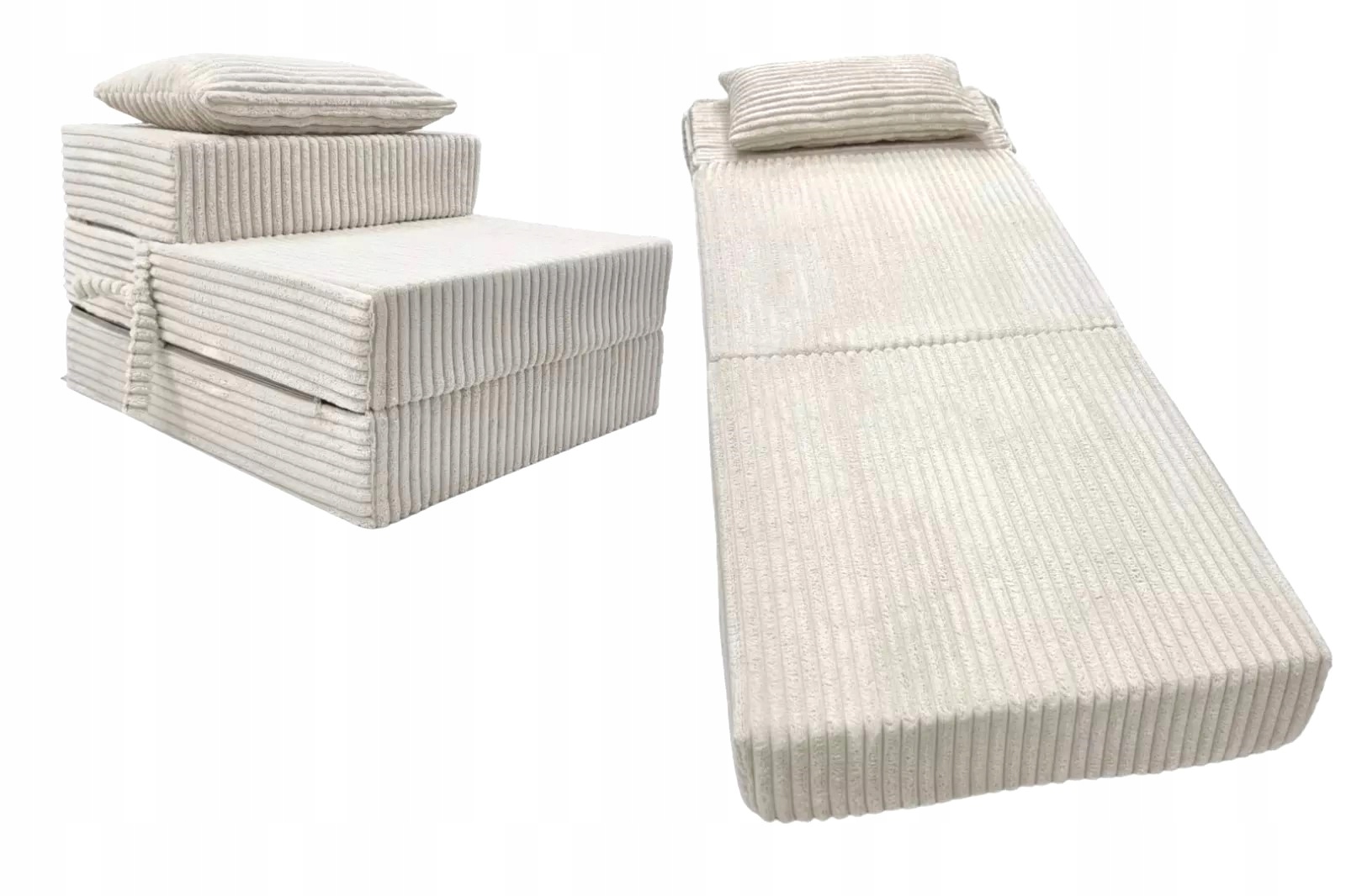 Matrace Skládací Křeslo 200x70x15 cm Štrukks Béžová