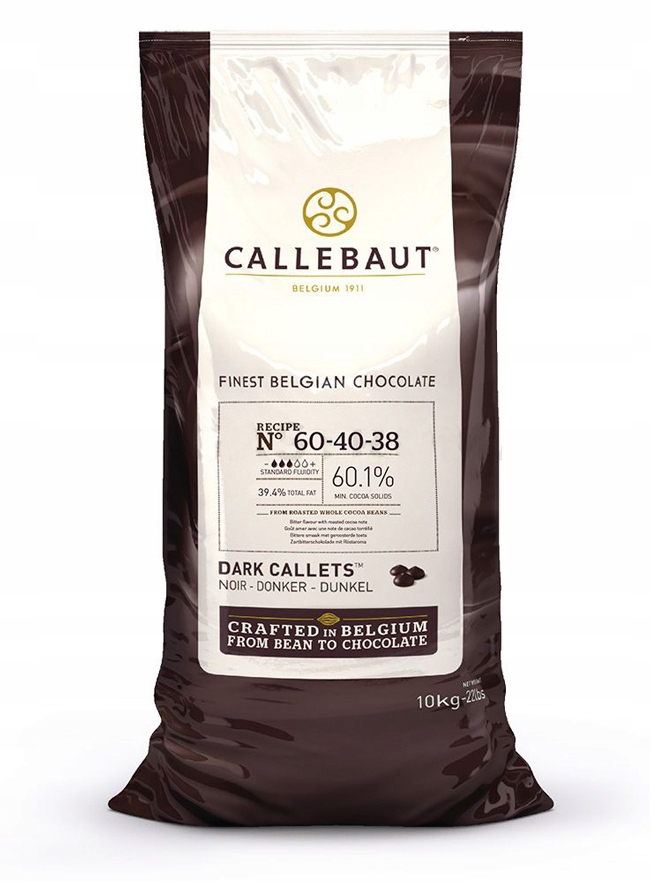 Czekolada Callebaut Deserowa 60% kakao Finest Belgian Chocolate 10kg