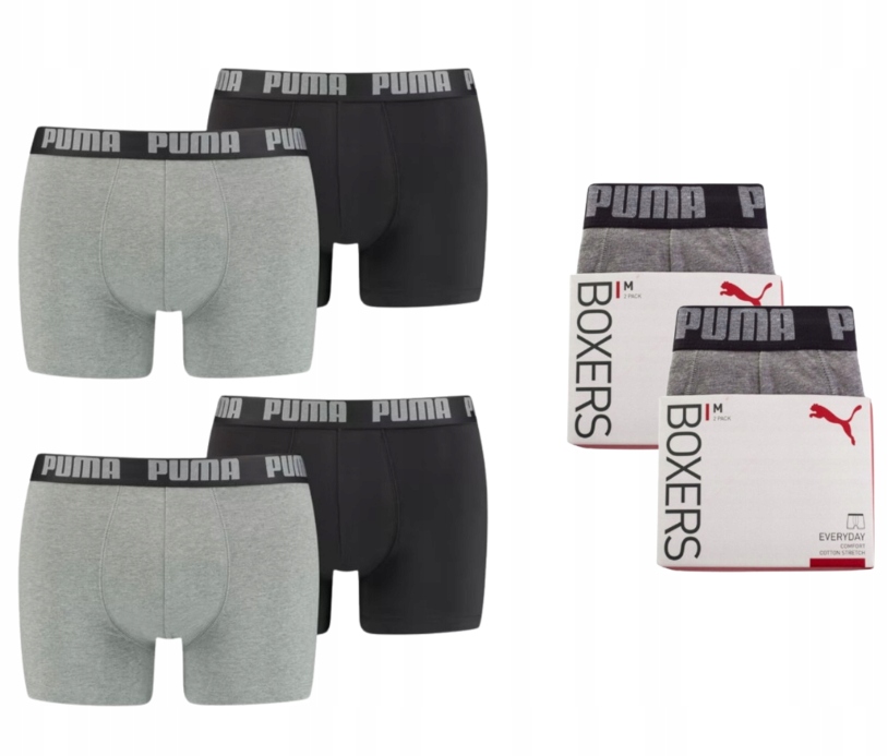 Pánské boxerky slipy Puma basic Bavlna 4PAK XL