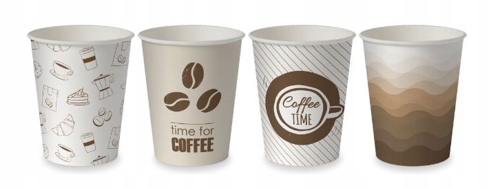 

Kubki Papierowe MIX Coffe 250ml 50szt Kawa