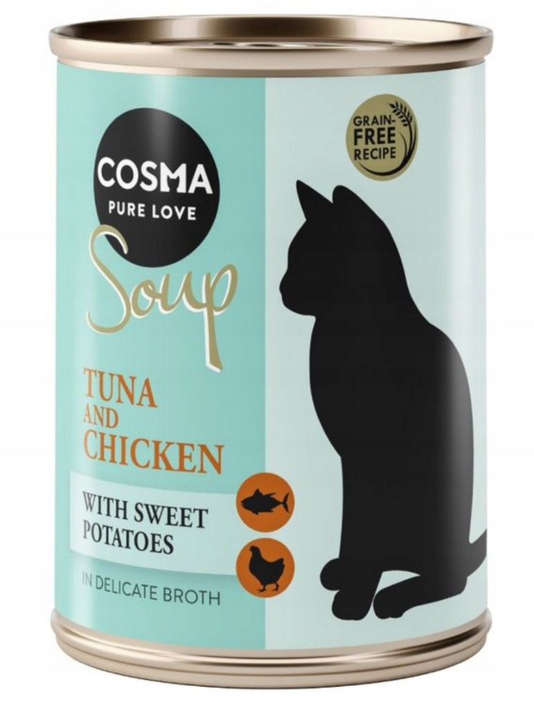 Megabalíček Cosma Soup, tuňák s kuřecím filetem a batátem 24 x 100 g