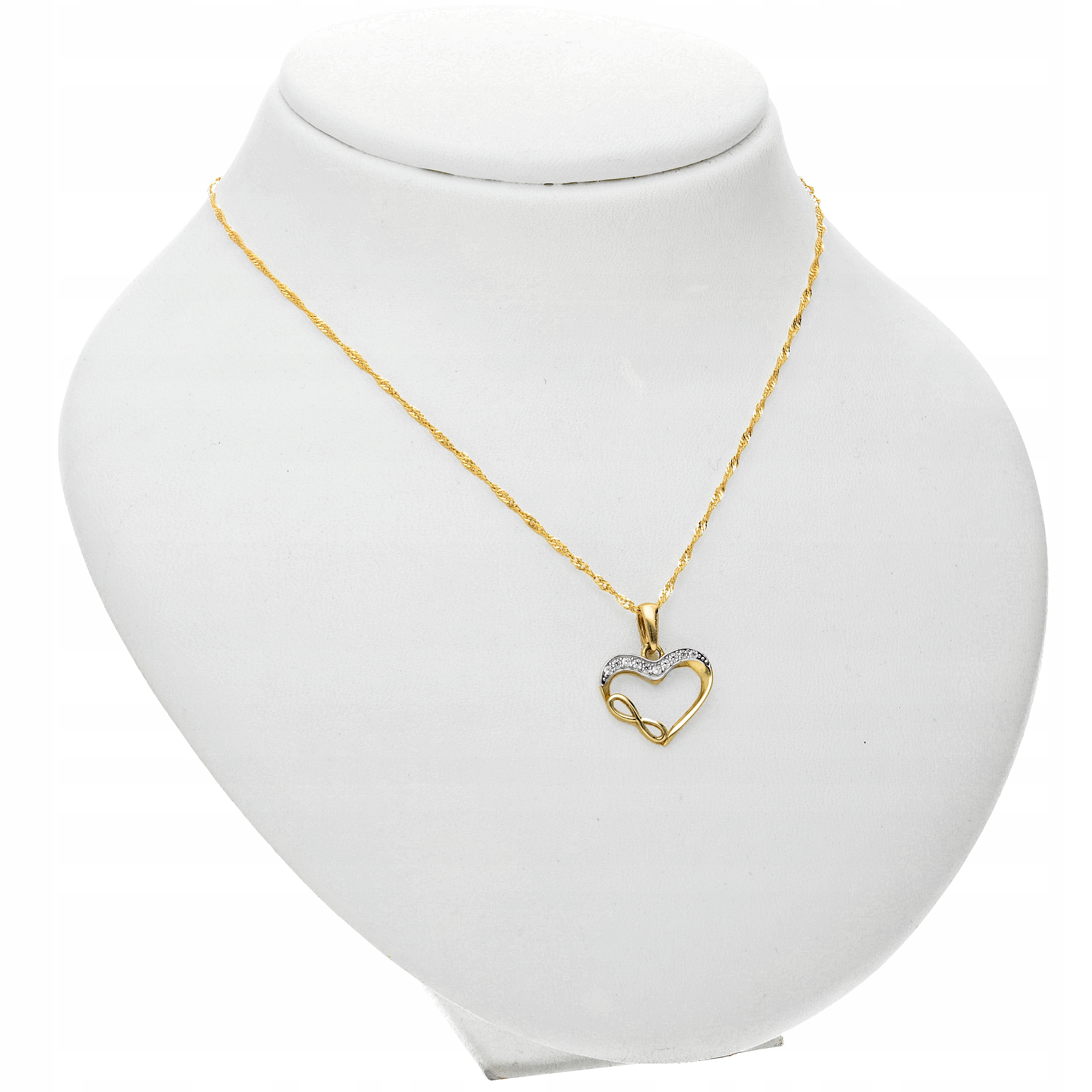 ZŁOTY ŁAŃCUSZEK SERCE 585 SERDUSZKO GRAWER Splot Inny splot