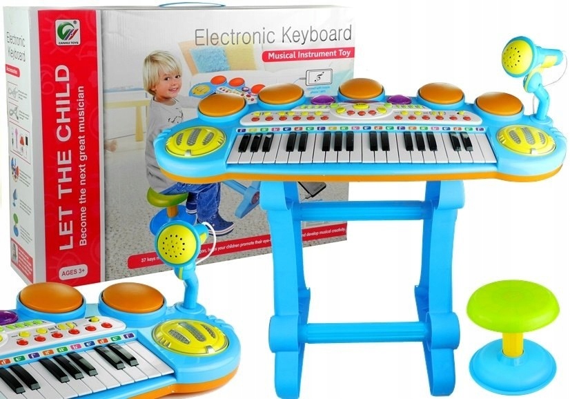 Organy Pianinko Keyboard Perkusja Stołek Szerokość produktu 25 cm