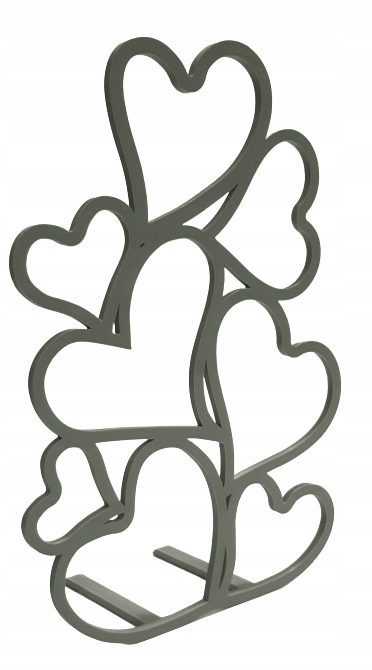 

Podpórka Książek Stojak Książki Szara Serca 21cm