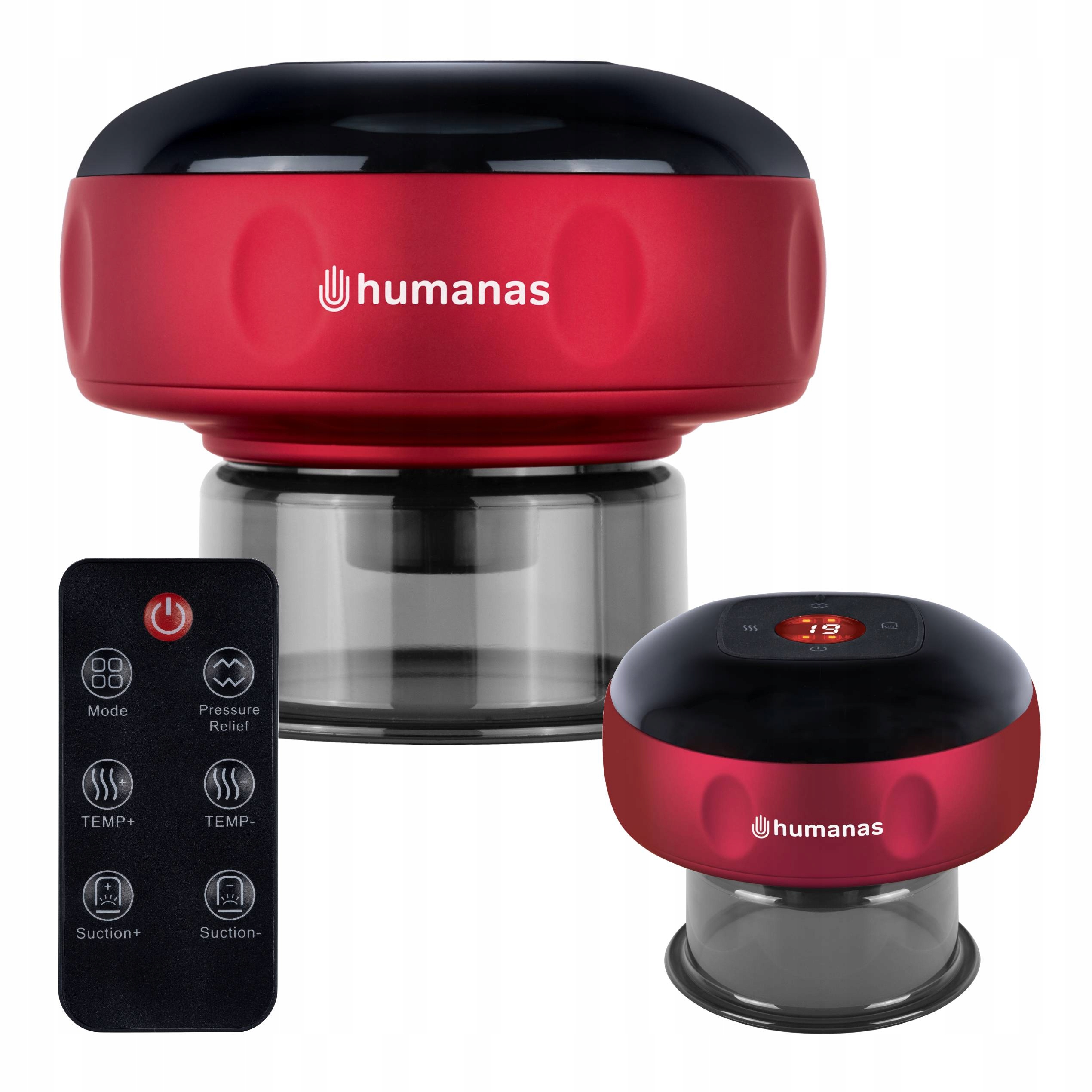 Elektryczna Bańka Chińska Maks. 50 Stopni Humanas BB01 Plus Czerwona