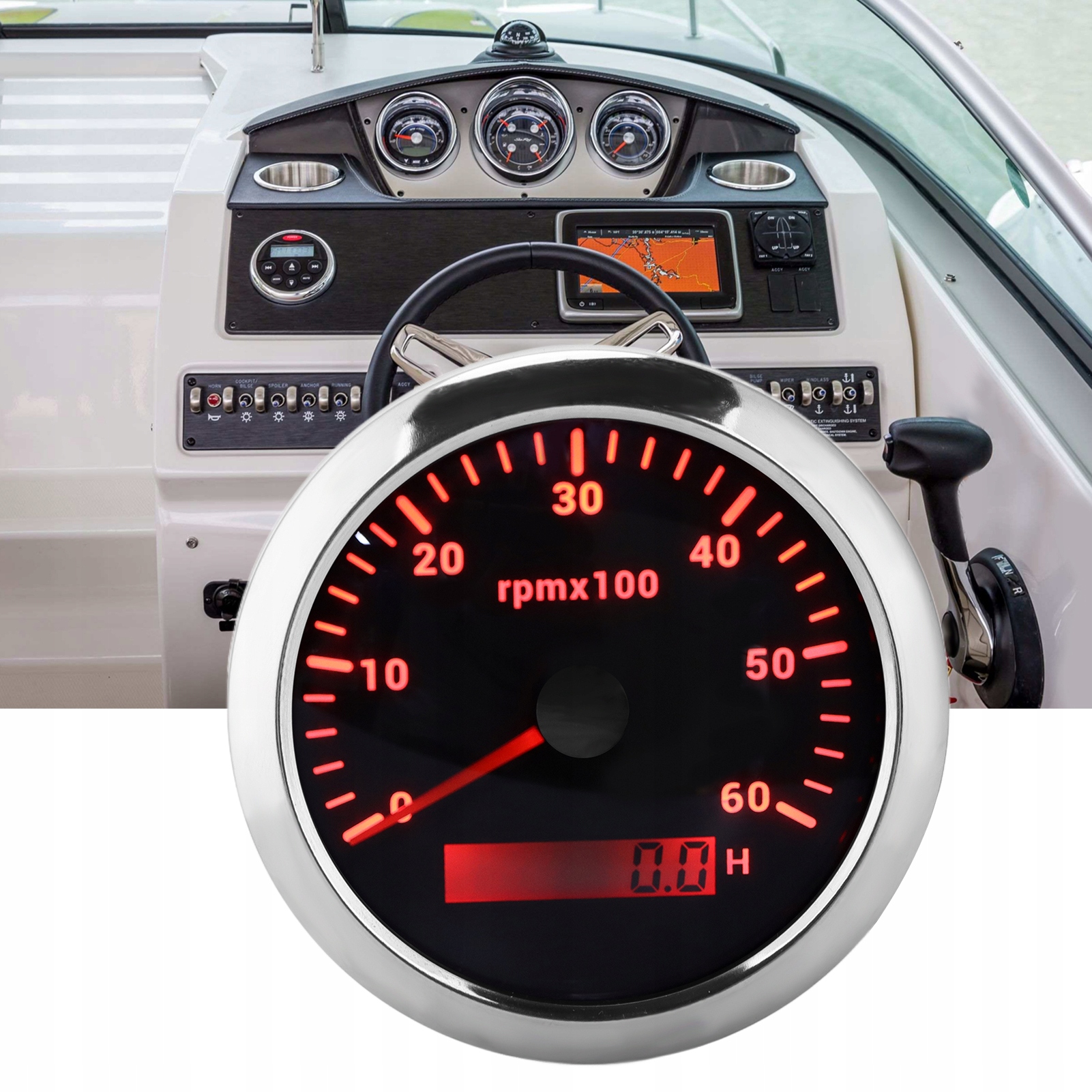 WSKAŹNIK OBROTÓW OBROTOMIERZ UNIWERSALNY 85 MM Producent inny