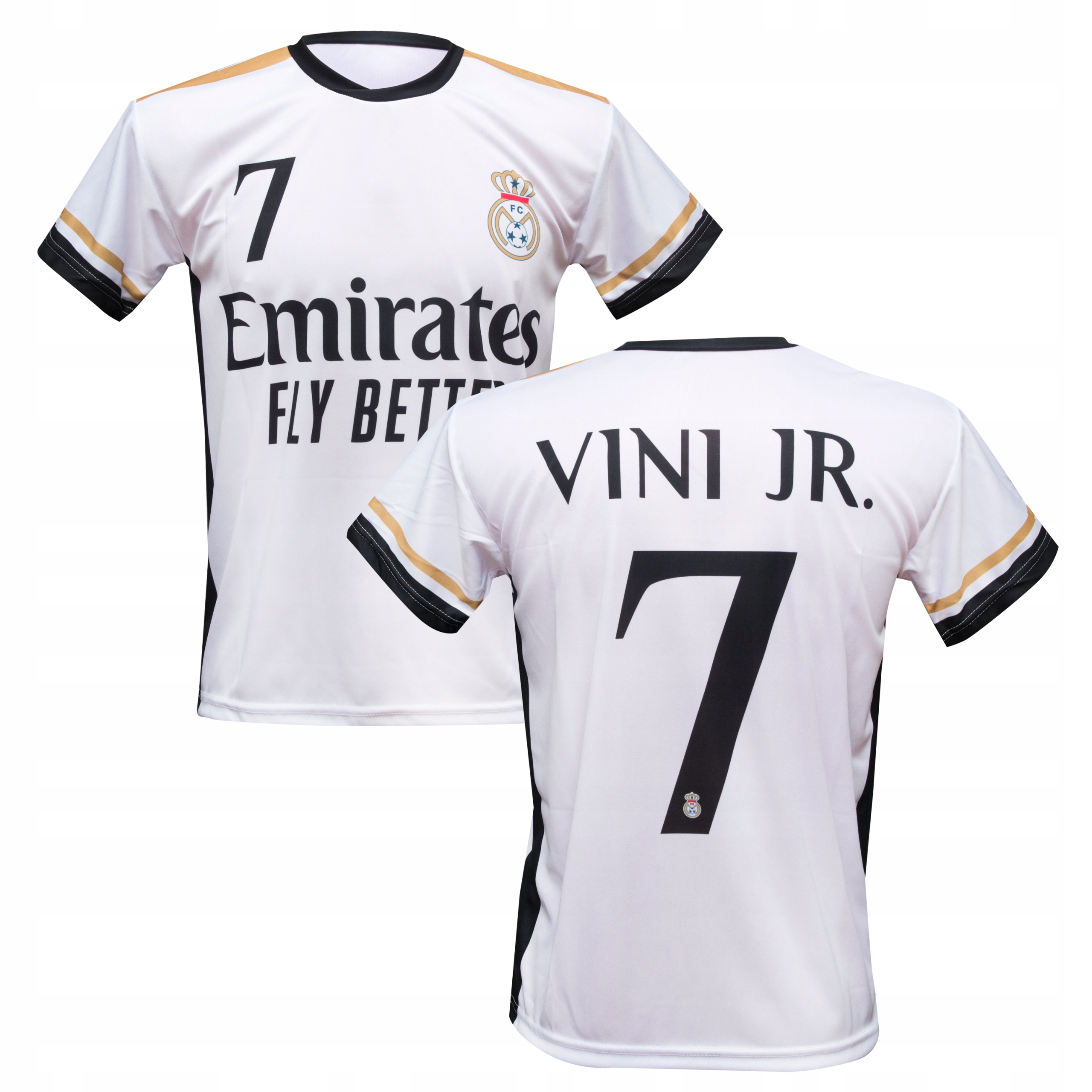 REAL MADRYT koszulka piłkarska VINI JR 7 biała -XXL