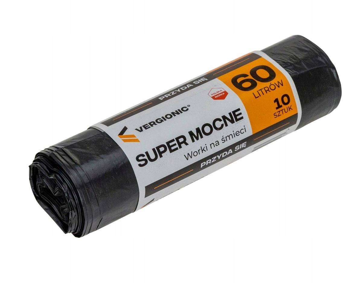 

Worki Na Śmieci Czarne Mocne 60L-10 szt