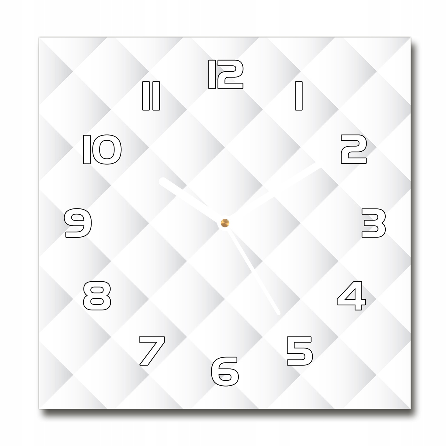 

Kwadratowy cichy szklany zegar Kwadraty tło 30x30