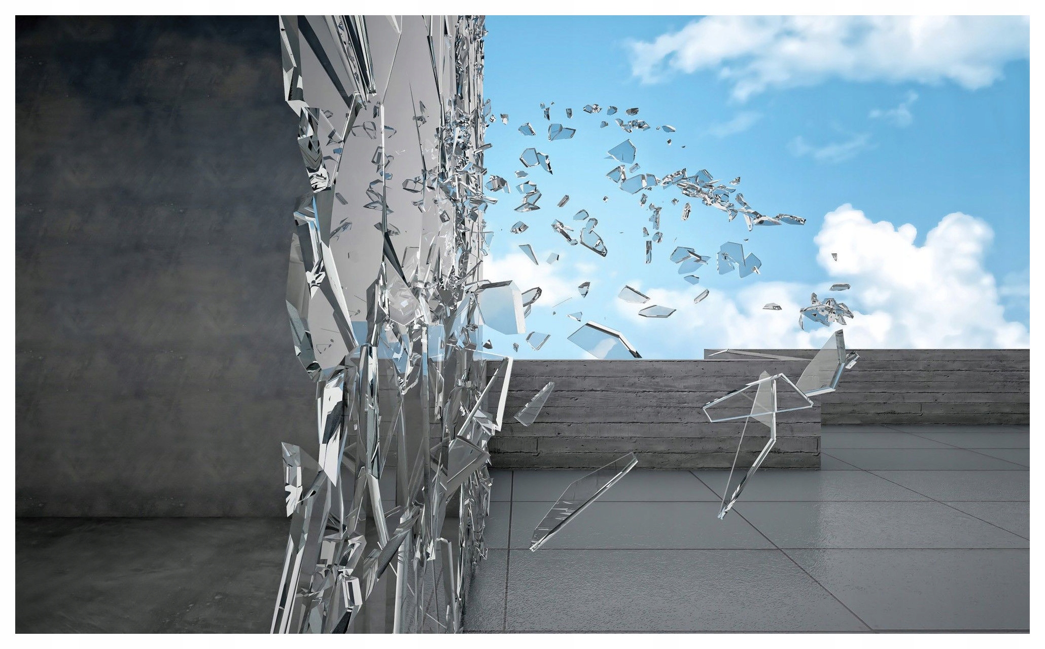 Fototapeta Rozbité nebe destrukce mraků perspektiva 208x146 lepidlo