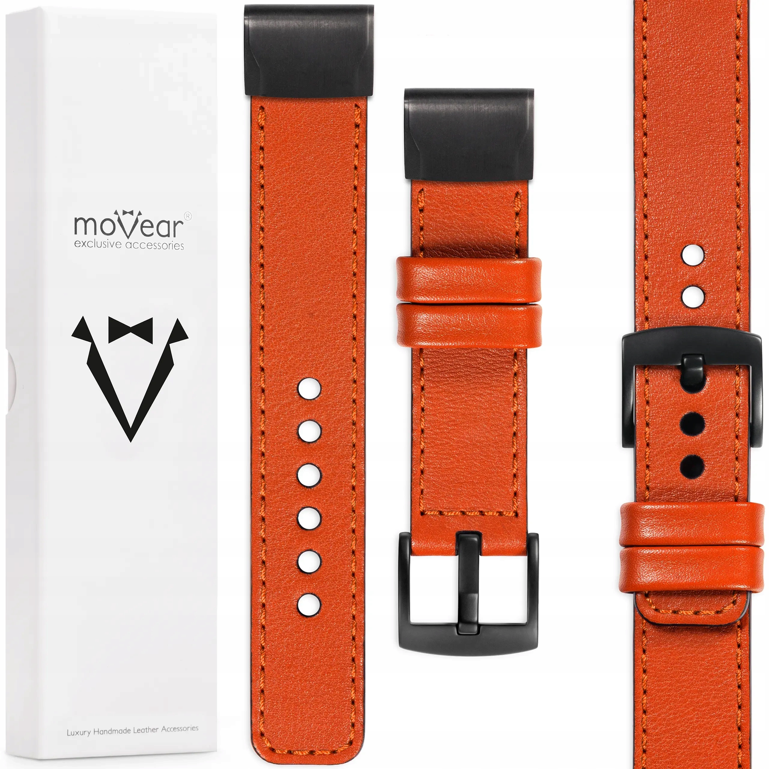 Prémiový kožený řemínek pro QuickFit 22 mm Fenix 8 7 6 5, exkluzivní Polský