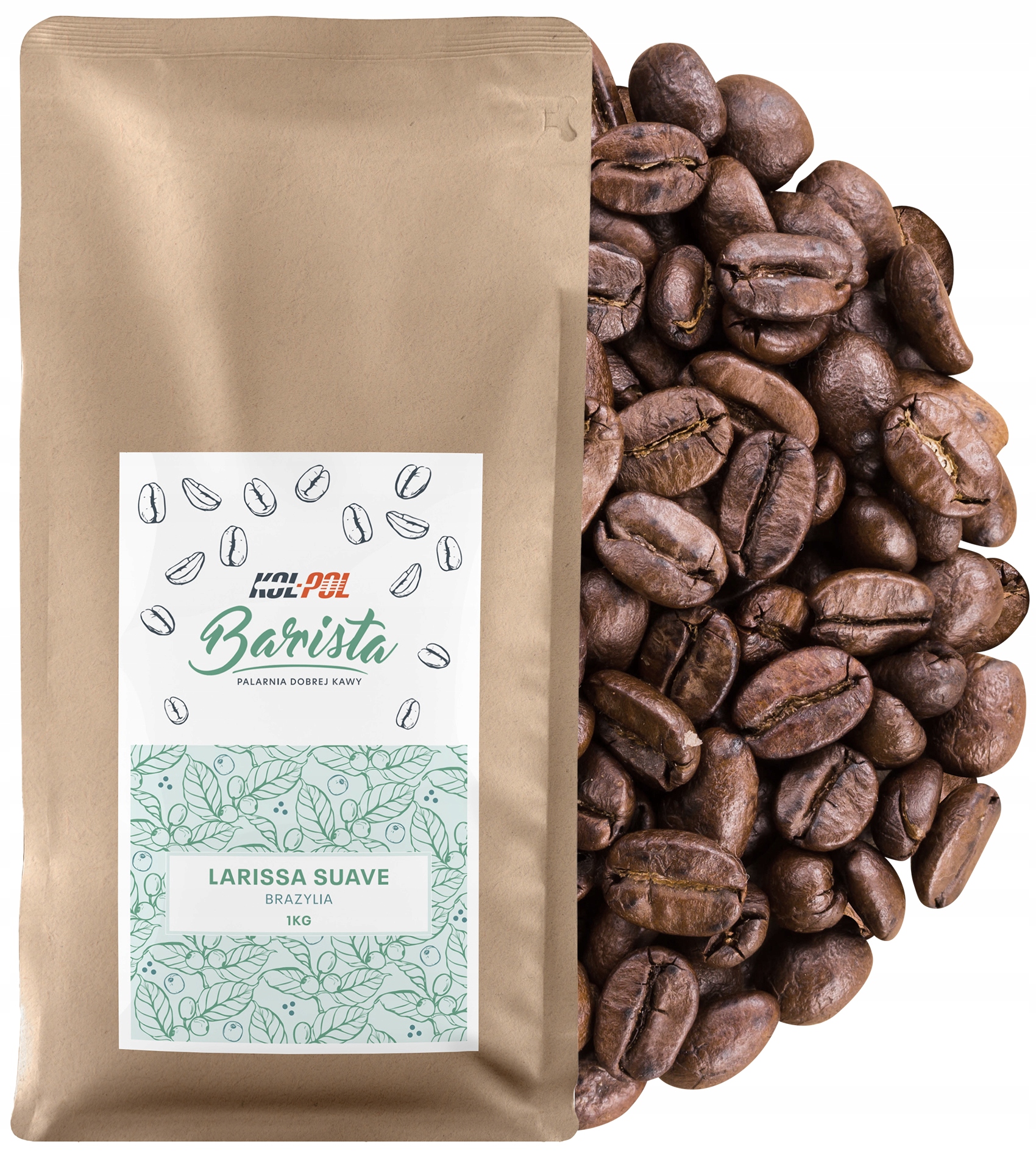 Káva 1 kg Káva Arabica Čerstvě pražená Larissa Suave x Kol-Pol