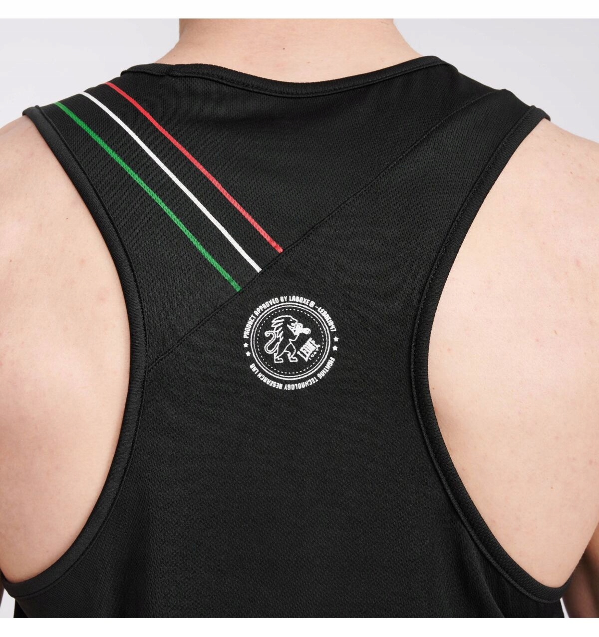KOSZULKA BOKSERSKA LEONE FLAG Boxing Tank czarny rozmiar S Kod producenta AB226