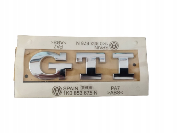 Znak nápis Gti nálepka na zadnú klapku Vw Golf