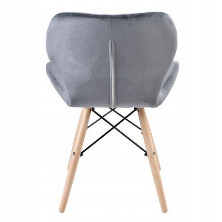 Krzesło tapicerowane MURET VELVET aksamitny grafit Marka inna