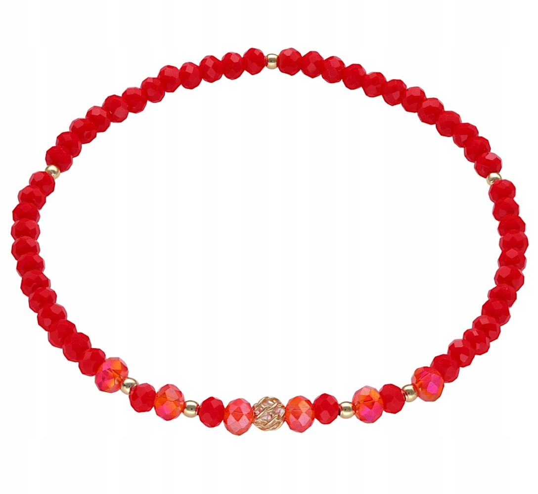 Náramek Ag 925 s červenými krystaly PW0060224BG