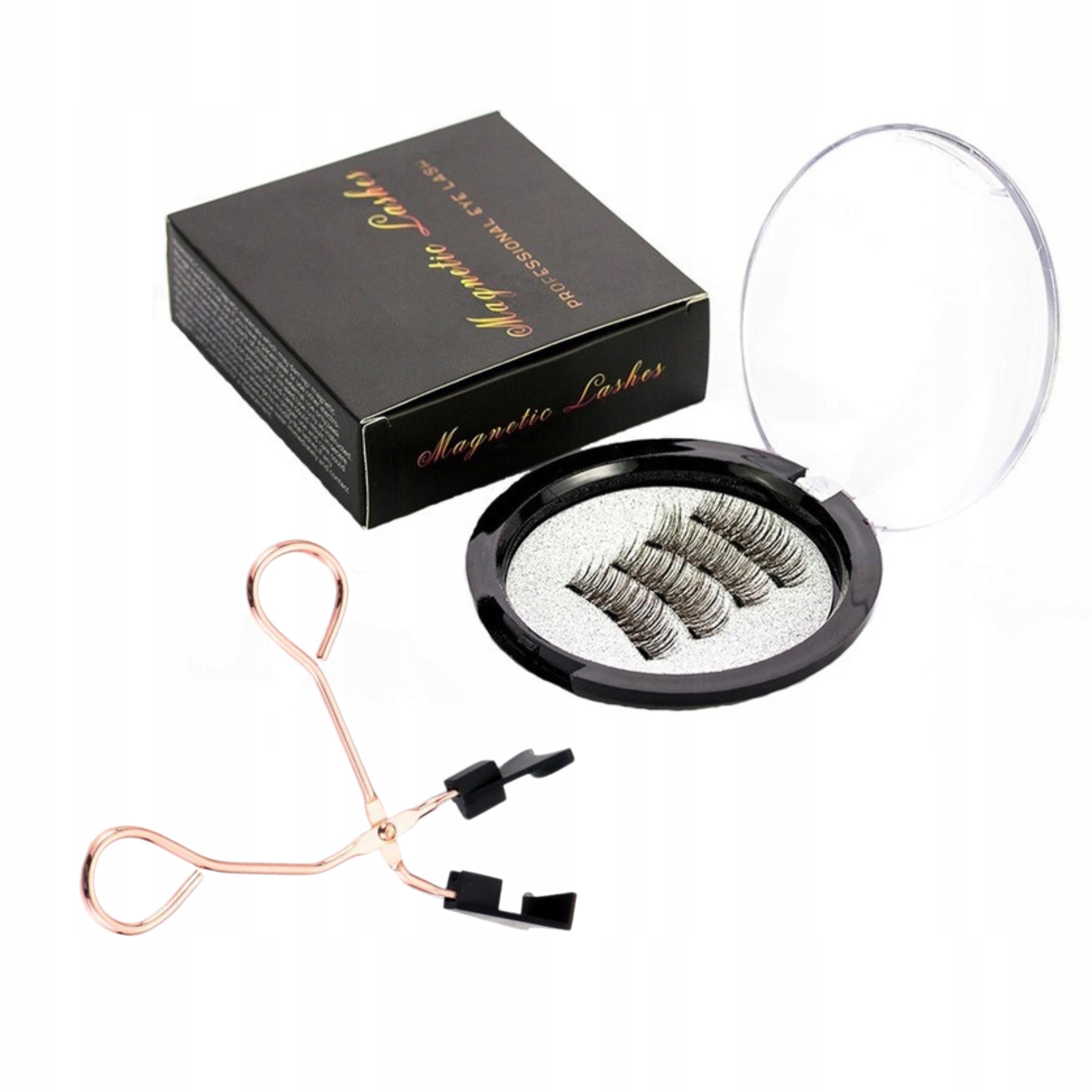 RZĘSY MAGNETYCZNE ZALOTKA MAGNETYCZNA DŁUGIE SZTUCZNE RZĘSY CZARNE OBJĘTOŚĆ Kolor czarny