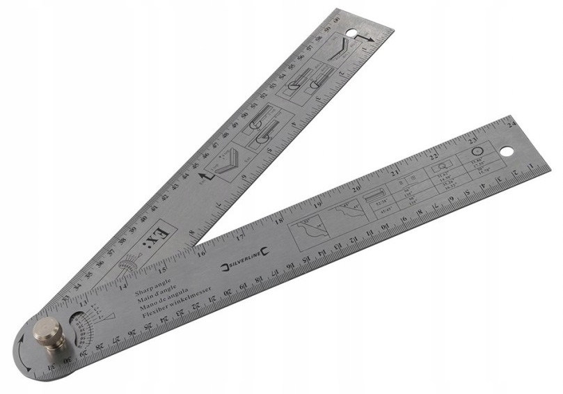 

Kątownik nastawny, kątomierz 600 mm Silverline