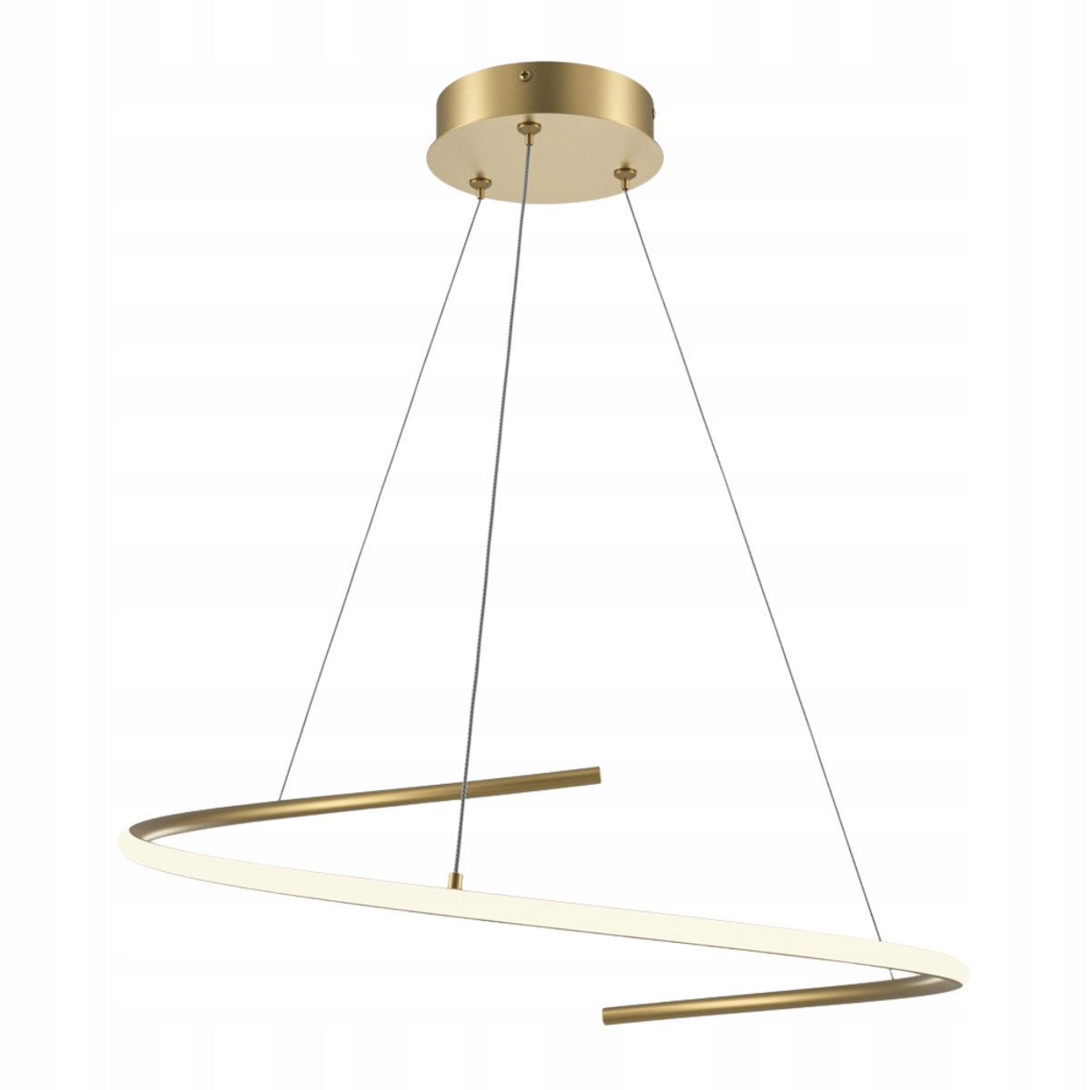 Maytoni Závěsná lampa Curve Led 31W mosazná, moderní, 60 cm