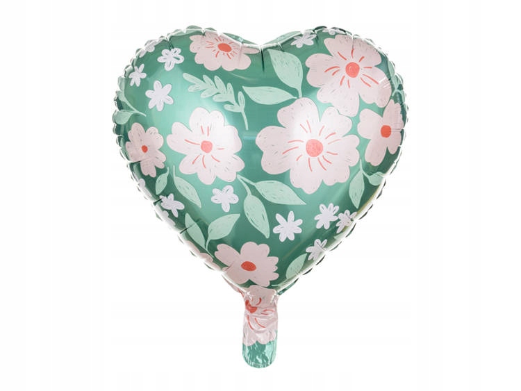 

Balon Foliowy Serce w kwiatki 45cm 1sztuka