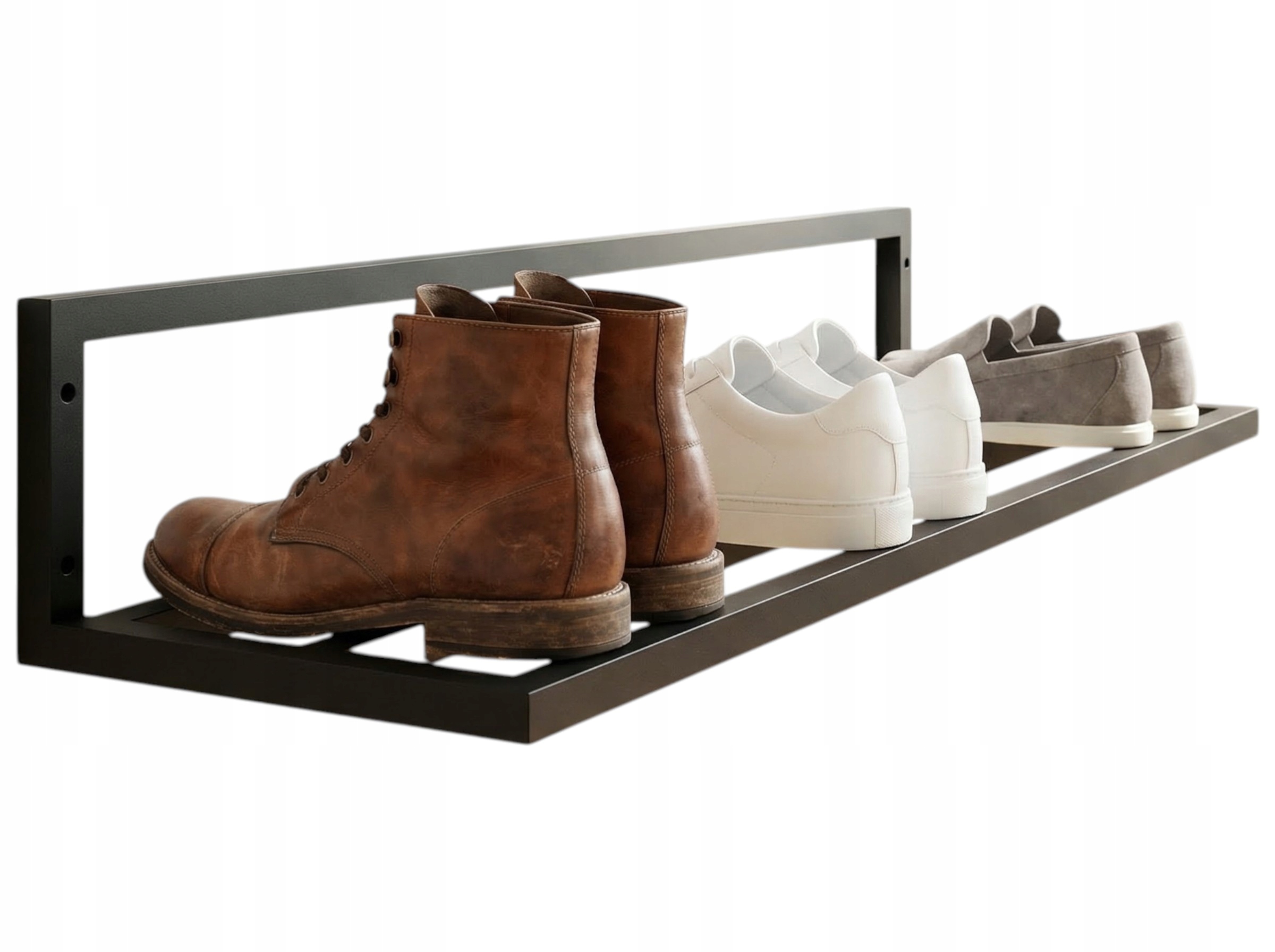 Závěsná nástěnná police na boty Skříňka Loft Industrial organizér 80 cm