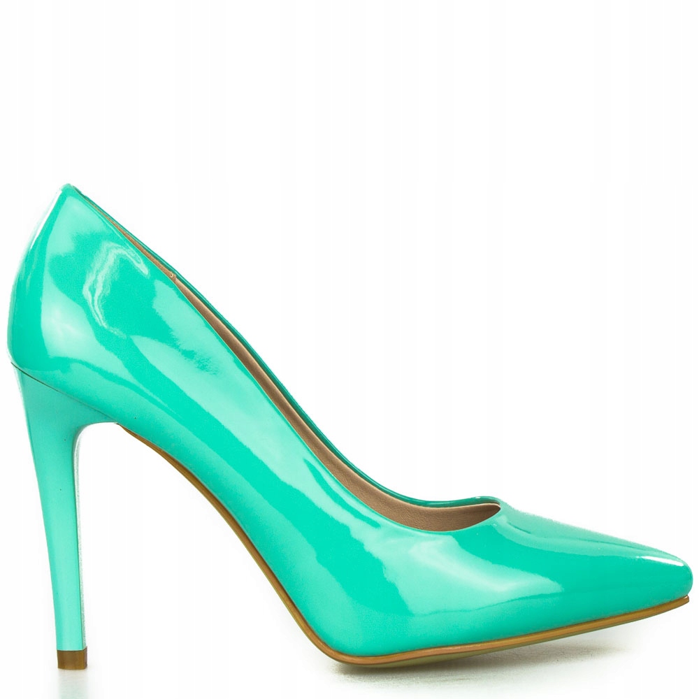 

Jasne Lakierowane Szpilki 10 CM Klasyczne Hit 37