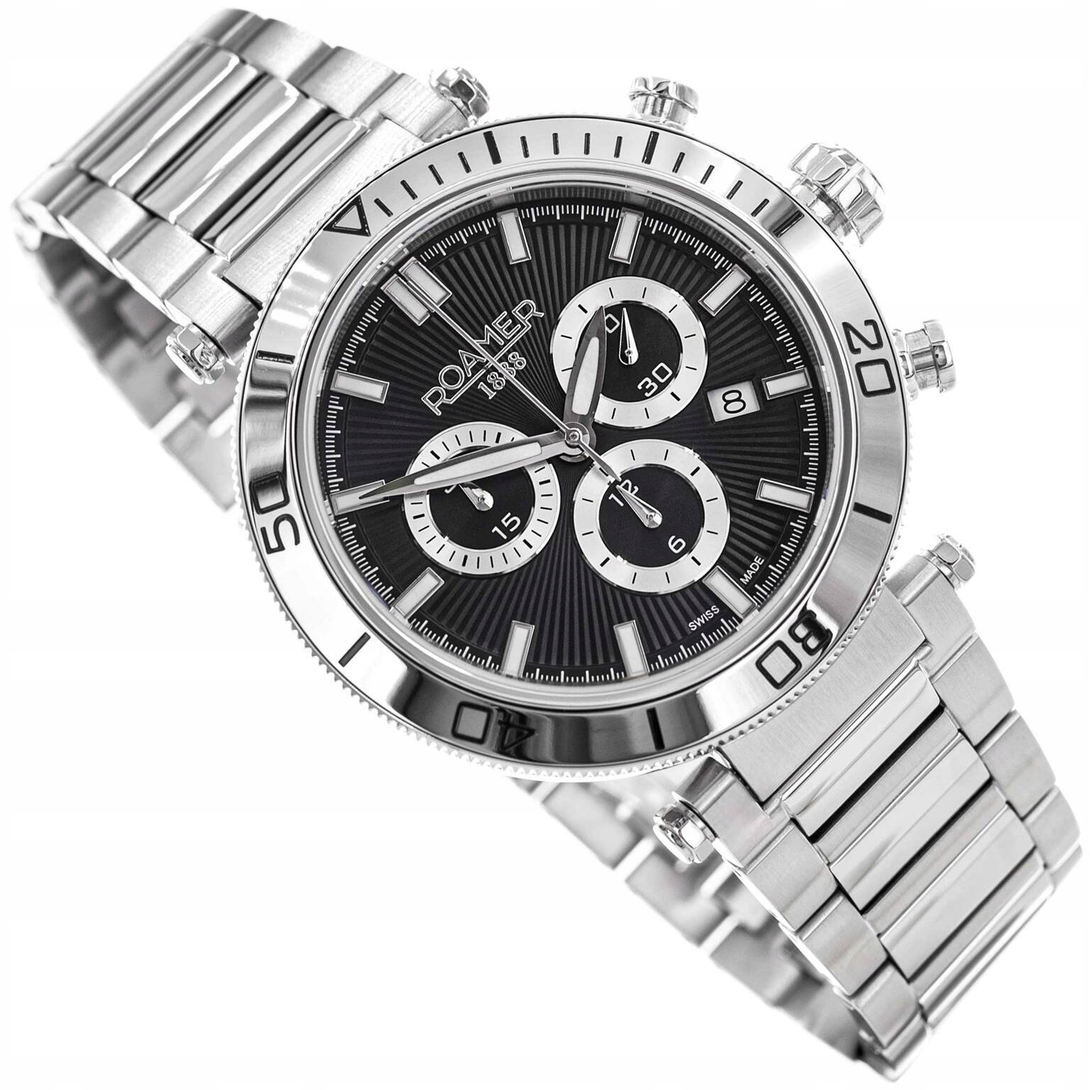 Pánské Hodinky Roamer Toscana 994837 41 85 20 Chronograf Datumovka Náramek