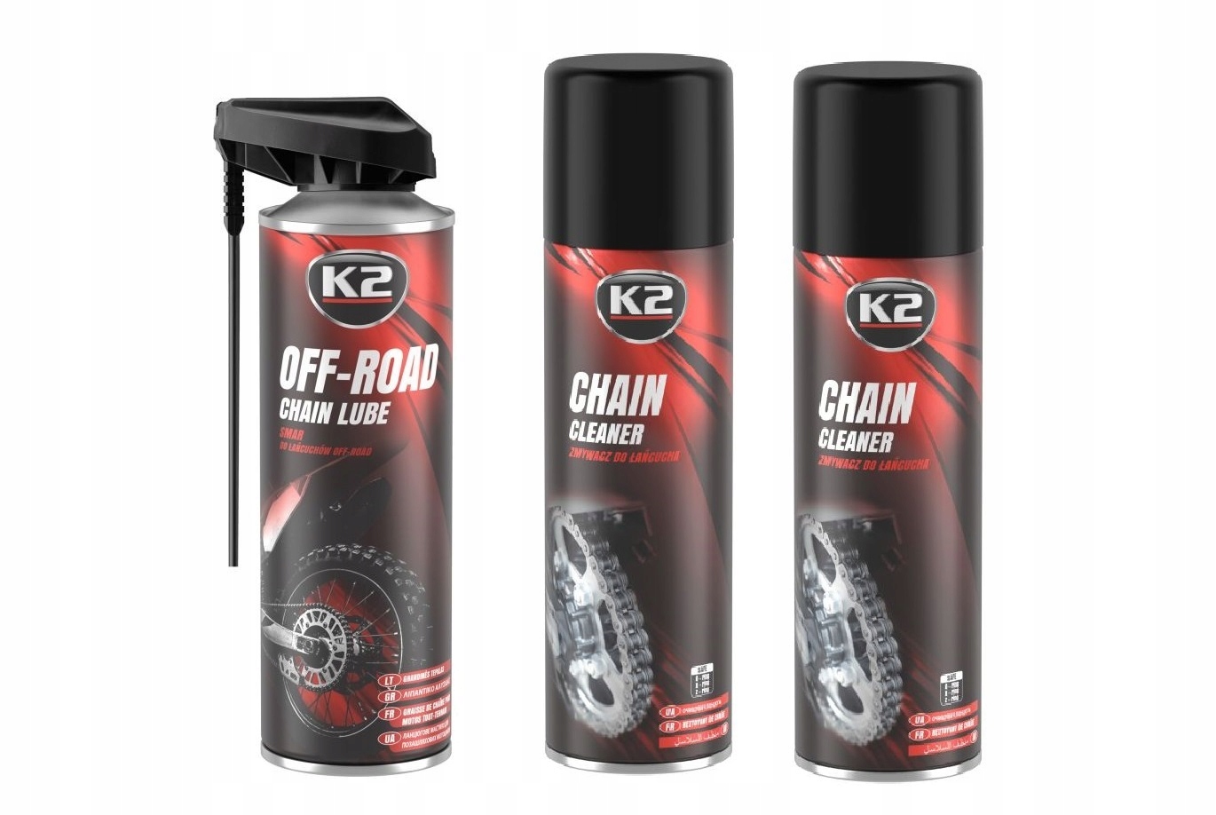 

K2 Zestaw Zmywacz Do Łańcucha Smar Off-road