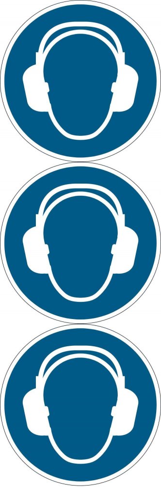 OZNACZENIE PODŁOGOWE ZNACZNIK SYMBOL OCHRONA SŁUCHU ISO 7010 Durable x 3