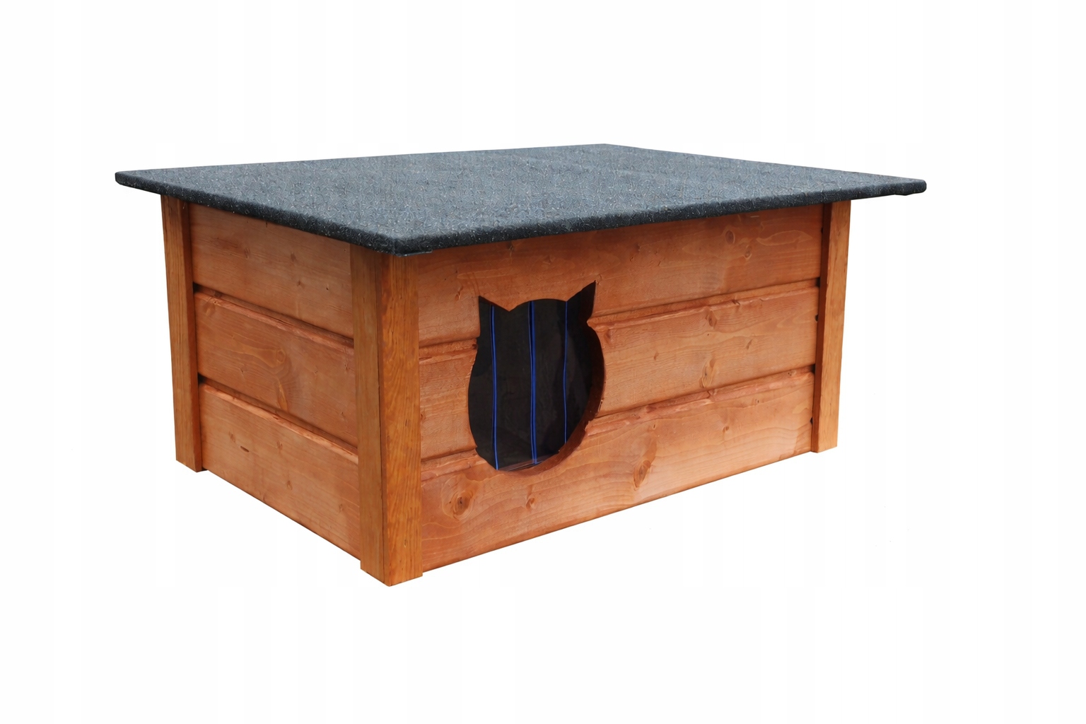 budka dla kota z przedsionkiem i kurtyną ocieplana buda dla kota kotów