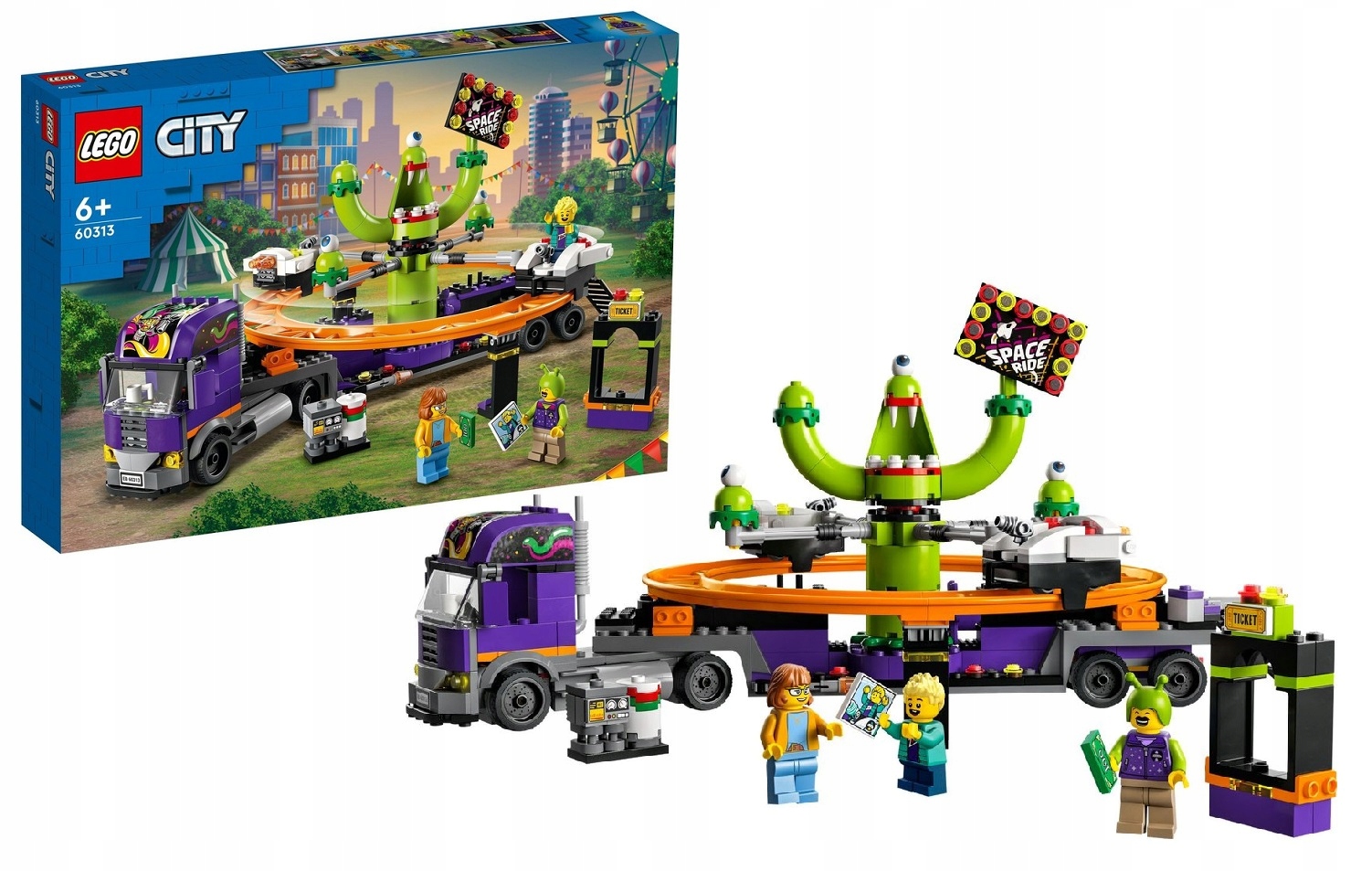 Klocki Lego City 60313 Ciężarówka Z Kosmiczną Karuzelą