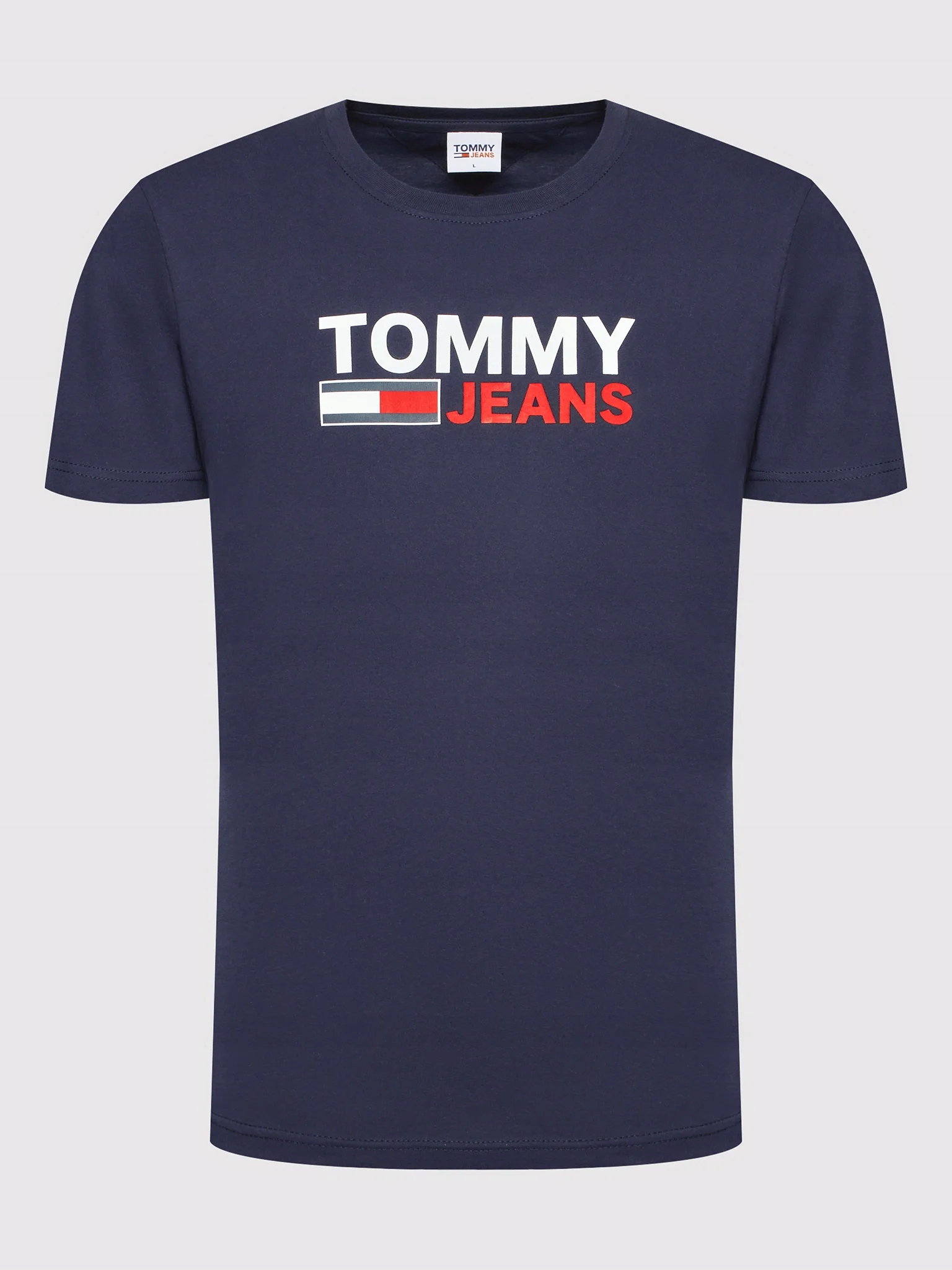 Tommy Jeans T-Shirt Corp Logo DM0DM15379 Modrá Regular Fit XL