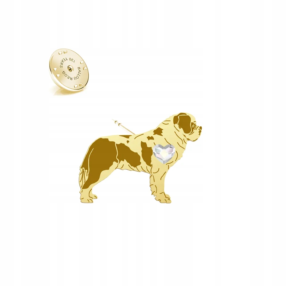 Odznak s Bernardinem 925 Dárek Šperky Žena Dedikace Bonus