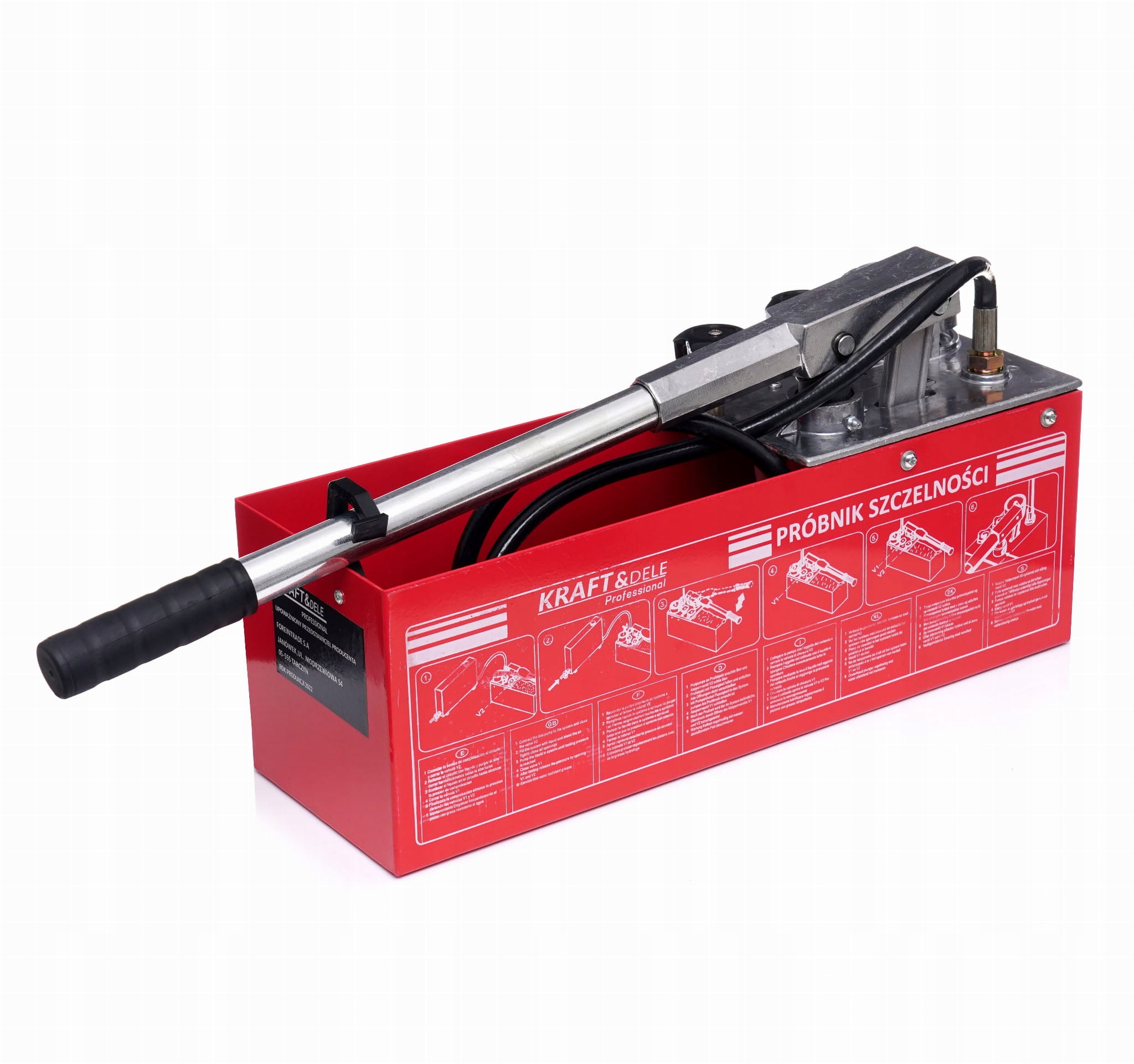 Kontrolná pumpa na tlakové skúšky 0-50 kg 45 ml 12 l Kraft&dele KD10478