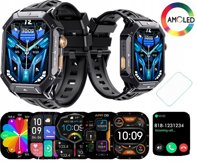 Cubot X1 Amoled Smartwatch Hodinky Barometer Pulz Hovory Tel 100 Dní