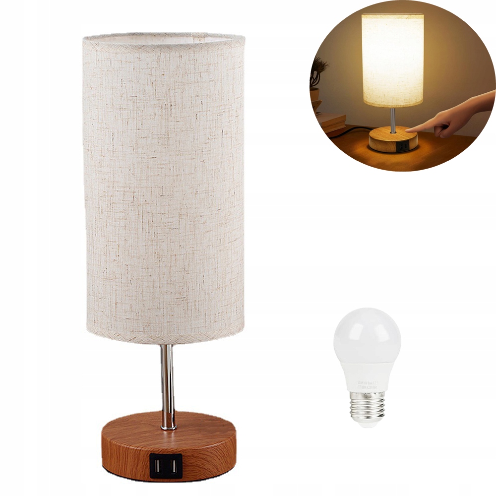 Stolní Lampa Led Školní Noční S Usb-a Usb-c Nabíjecími Porty, STreadValue